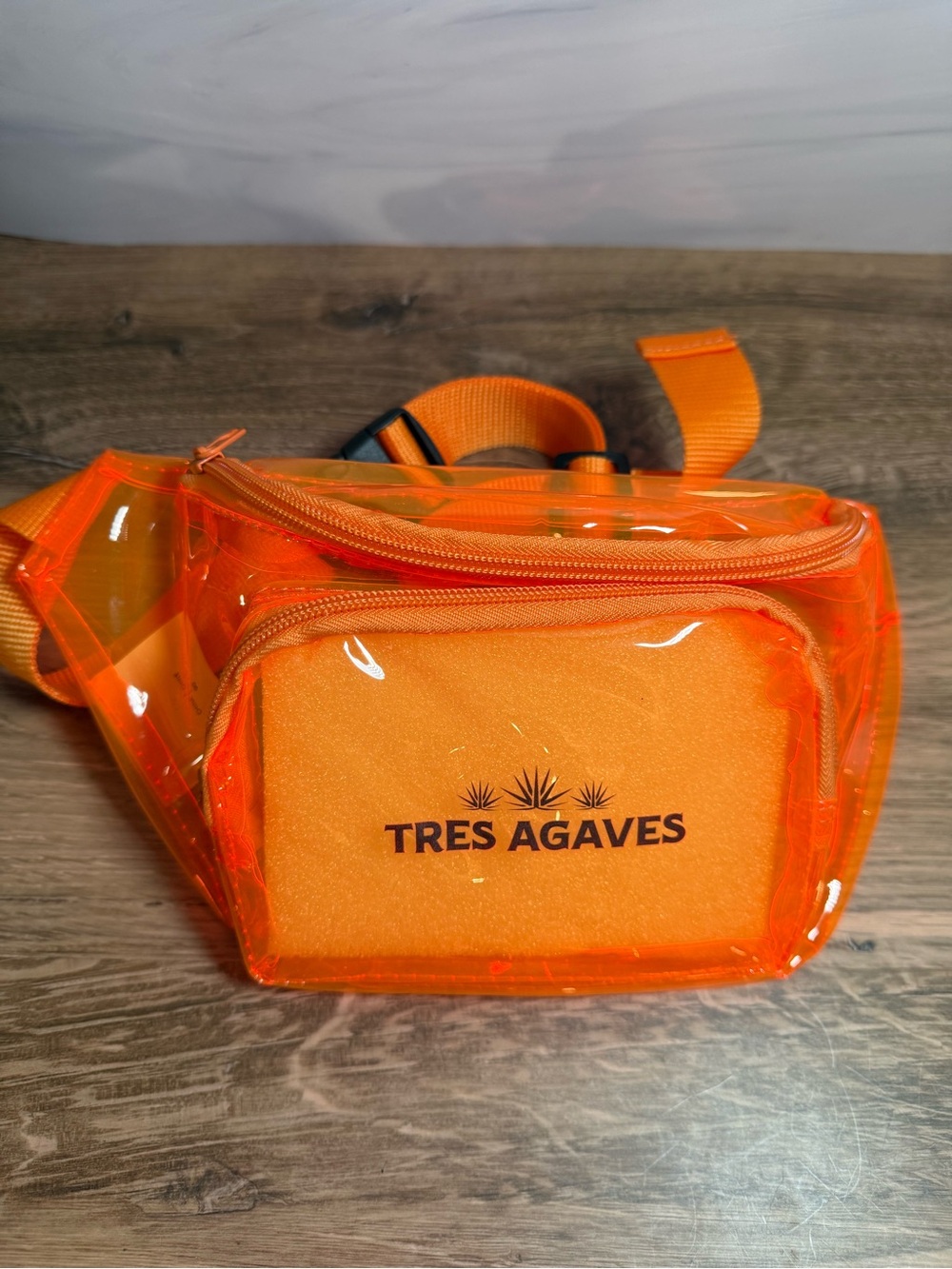 Neon Orange Clear Fanny Pack